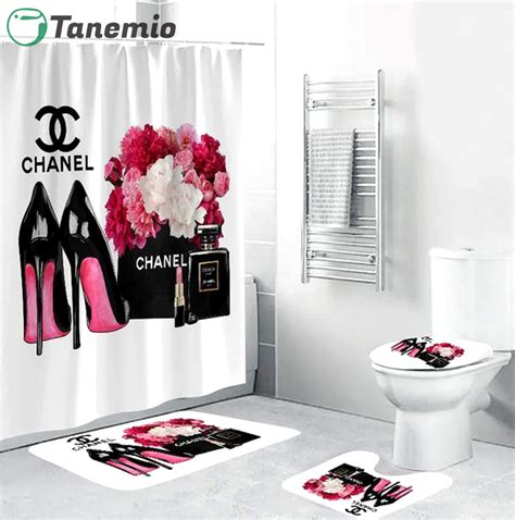 chanel shower curtain and rug set|chanel shower curtains reviews.